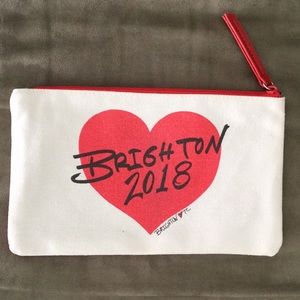 Limited Edition Brighton 2018 Pouch made with canvas measuring 9”x 5”